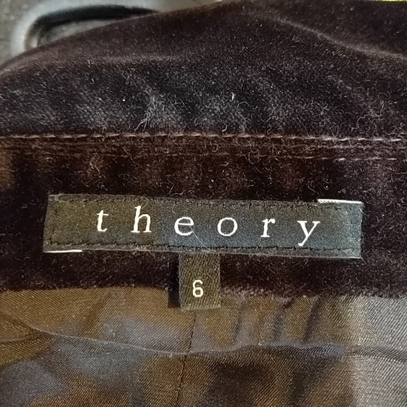 RARE color: Theory Velvet Dark Chocolate 'Off Black' Blazer - Picture 6 of 7